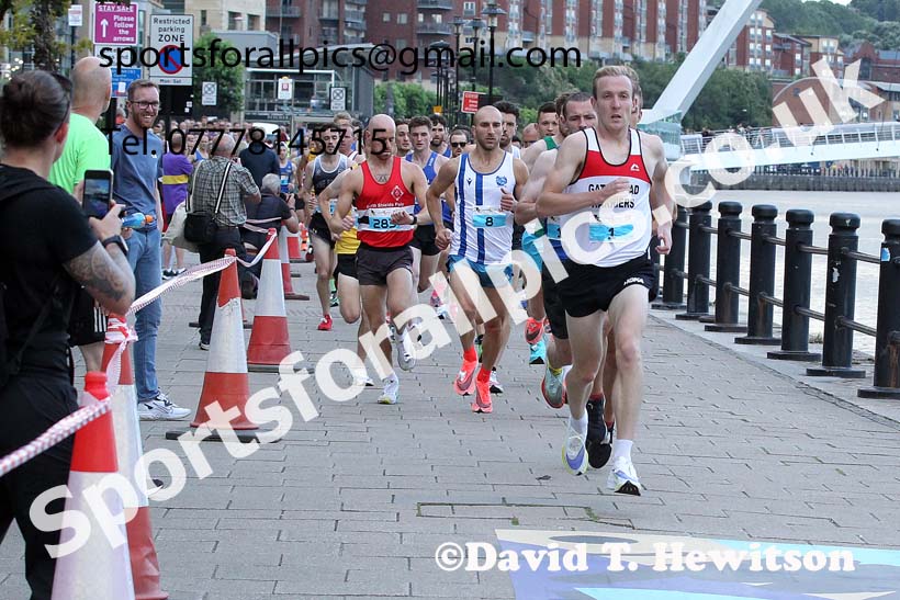 Quayside 5k Road Race, Newcastle/Gateshead, 2021, August 11th. Photo: David T. Hewitson/Sports for All Pics